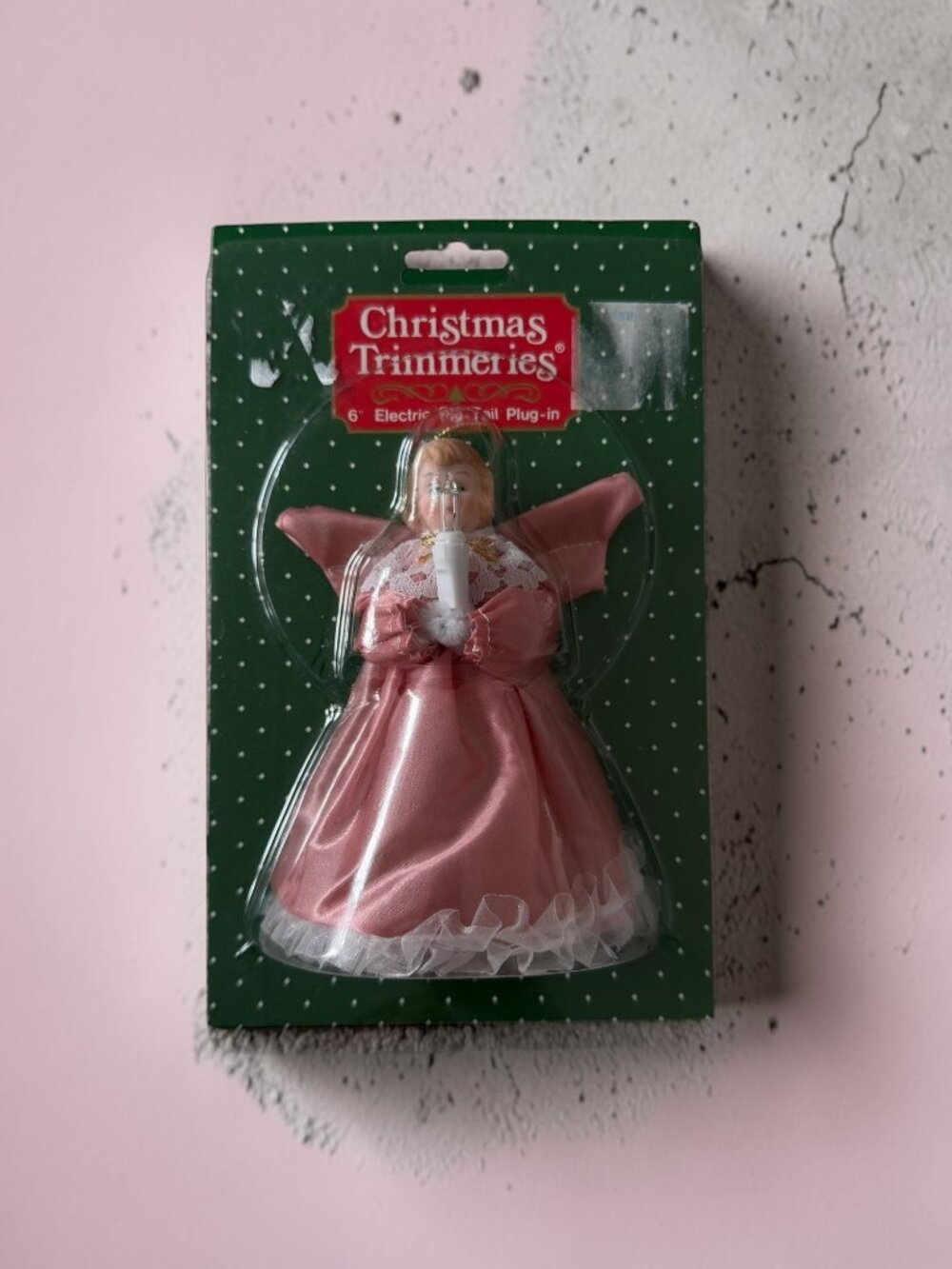 BRADFORD Vintage Christmas Trimmeries Angel 6” Tree Topper NEW NWT